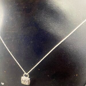 Judith Ripka Silver Charm with 18in Unsigned Fine Sterling Silver Pendant